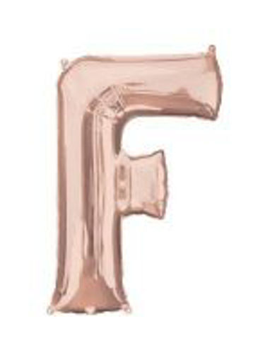 Picture of ROSE GOLD LETTER F FOIL BALLOON